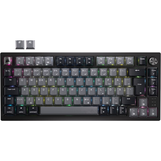 Corsair K65 Plus gamingtastatur (sort, grå)