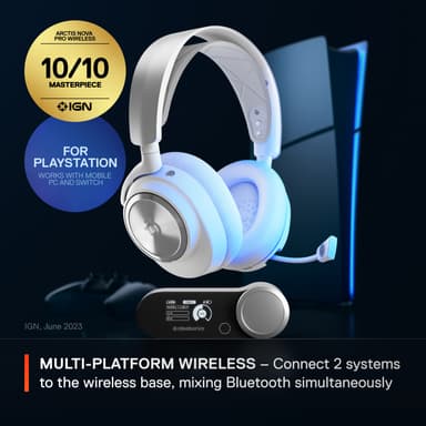 SteelSeries Arctis Nova Pro gamingheadset (PS5, hvit)