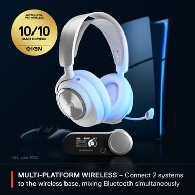SteelSeries Arctis Nova Pro gamingheadset (PS5, hvit)