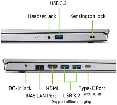 Acer Aspire 3 R7-5700U/16/512 15,6" bærbar PC
