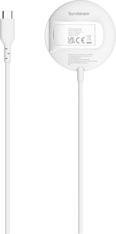 Sandstrøm Qi2 15W trådløs magnetisk lader