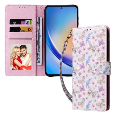 Til Samsung Galaxy A35 Lommebok-deksel Blomster