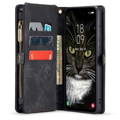 Til Samsung Galaxy A35 5G Caseme Retro Lommebok-deksel - Svart