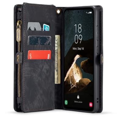 Til Samsung Galaxy A55 5G Caseme Retro Lommebok-deksel - Svart