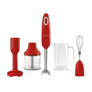 Smeg stavmikser i 50-tallsdesign HBF02RDEU (rød)