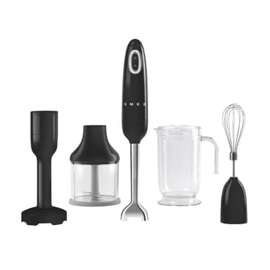 Smeg stavmikser i 50-tallsdesign HBF02BLEU (sort)
