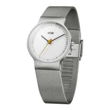 Braun klassisk slim klokke med mesh rem