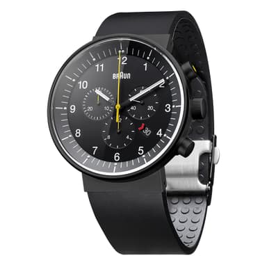 Braun prestige chronograph klokke med gummi rem