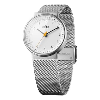 Braun klassisk klokke med mesh stålrem