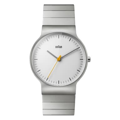 Braun klassisk slim klokke med rustfritt stål