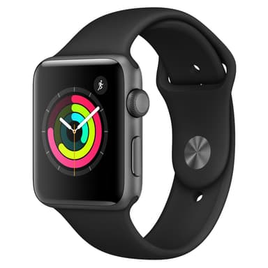 Apple Watch Series 3 38 mm (sort sportsreim)