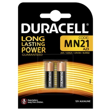 Duracell batteri for bilalarm MN21 (2 stk)
