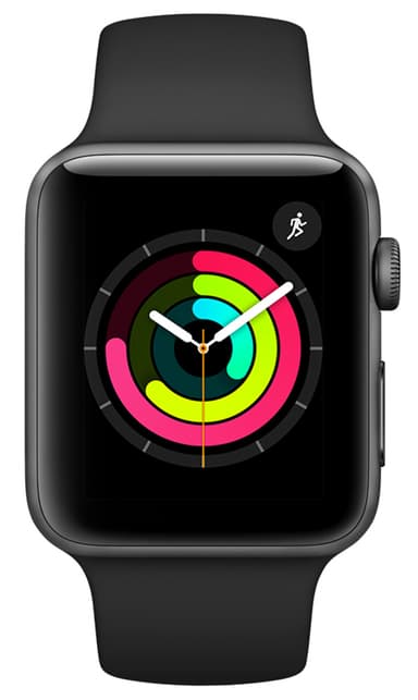 Apple Watch Series 3 38 mm (sort sportsreim)