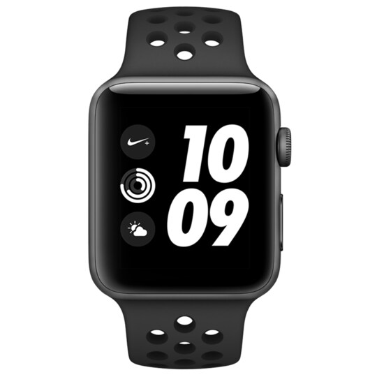 Apple Watch Series 3 Nike+ 38 mm (antrasitt/sort reim)