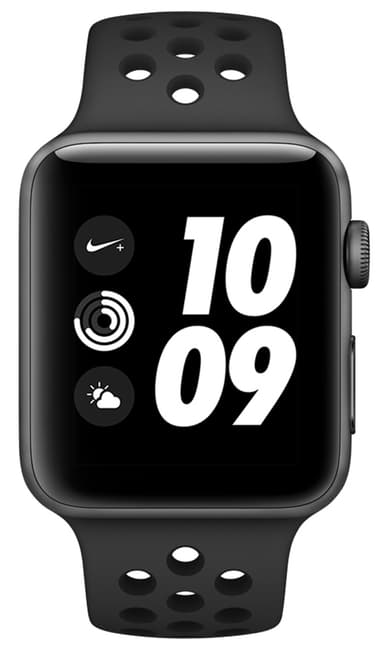 Apple Watch Series 3 Nike+ 38 mm (antrasitt/sort reim)