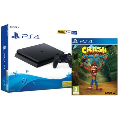 PlayStation 4 Slim 500 GB+Crash Bandicoot N Sane trilo.