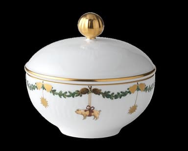 Royal copenhagen stjerne riflet christmas skål m/ lokk 15 cl