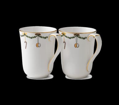 Royal copenhagen stjerne riflet christmas krus 2 stk 33 cl
