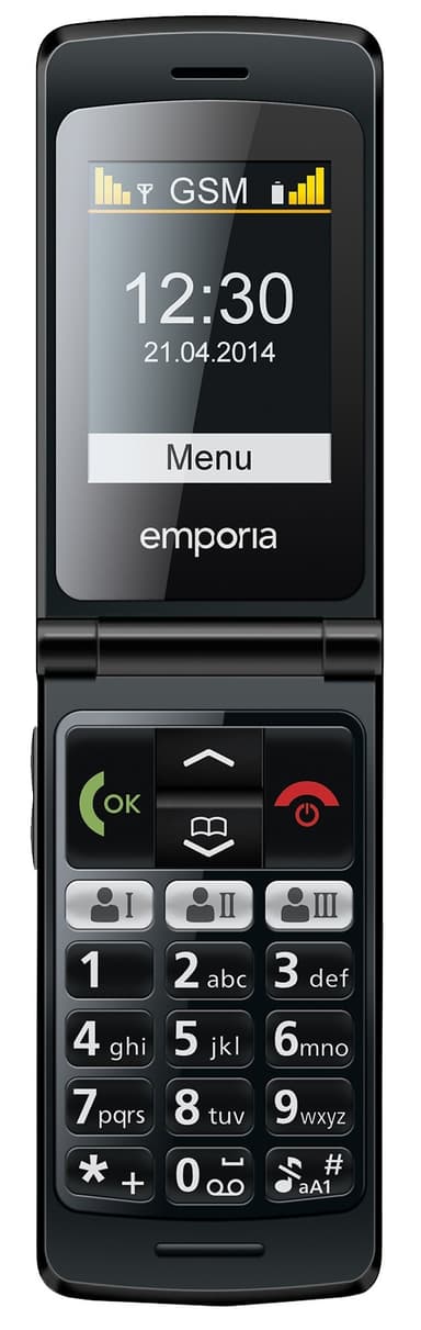 Emporia Flip Basic mobiltelefon (sort)