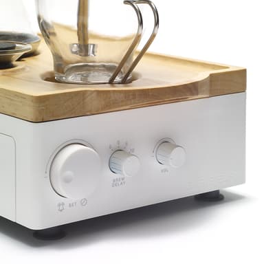 Barisieur kaffebryggende vekkerklokke - hvit