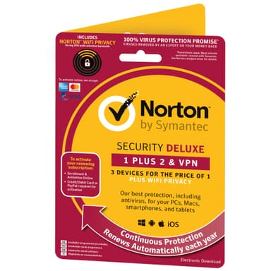 Norton Security Deluxe 1+2 antivirus med VPN