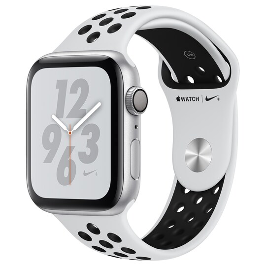 Apple Watch Series 4 Nike+ 44 mm (sølv alu/platina+sort sport band)