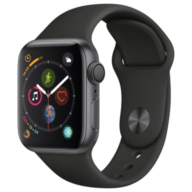 Apple Watch Series 4 40 mm (grå alu/sort sport band)