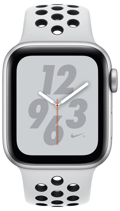 Apple Watch Series 4 Nike+ 40 mm (sølv alu/platina+sort sport band)