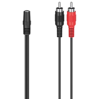 Hama lydadapter (2 stk.  RCA-kontakter- 3,5 mm jack-kontakt)