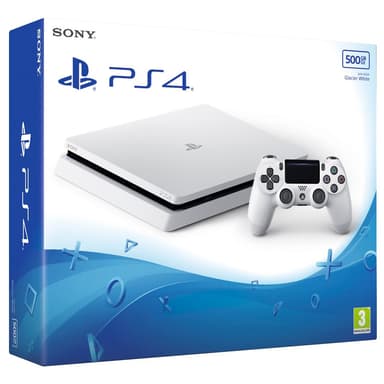 PlayStation 4 Slim 500 GB F chassis (hvit)