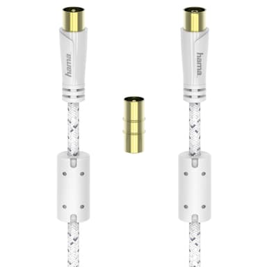 Hama antennekabel 120 dB (hvit/5 m)