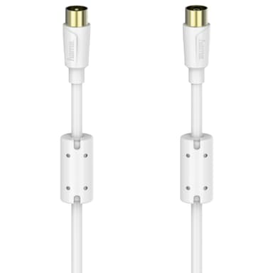 Hama koaksial flexislim antennekabel 90 dB (5 m/hvit)