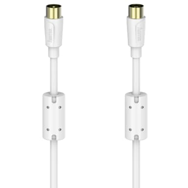 Hama koaksial flexislim antennekabel 90 dB (3 m/hvit)