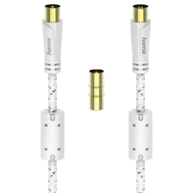 Hama antennekabel 120 dB (hvit/3 m)
