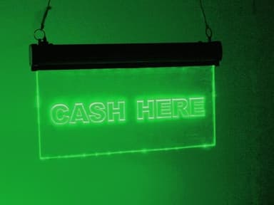 Eurolite cash here sign rgb