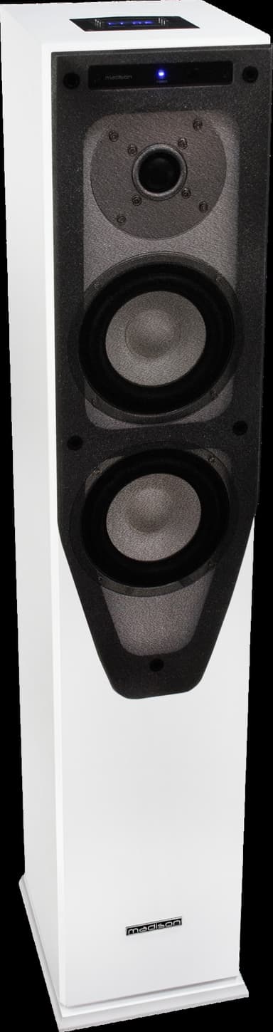Active center column speaker w. Usb, sd-card & bluetooth - 120w white