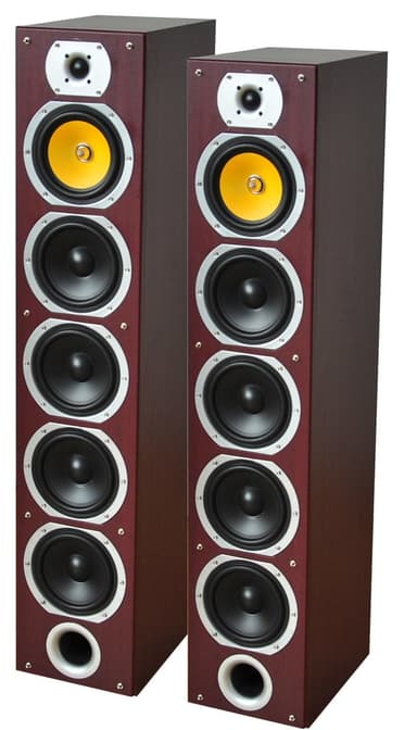 Hifi speaker pair - mahogany