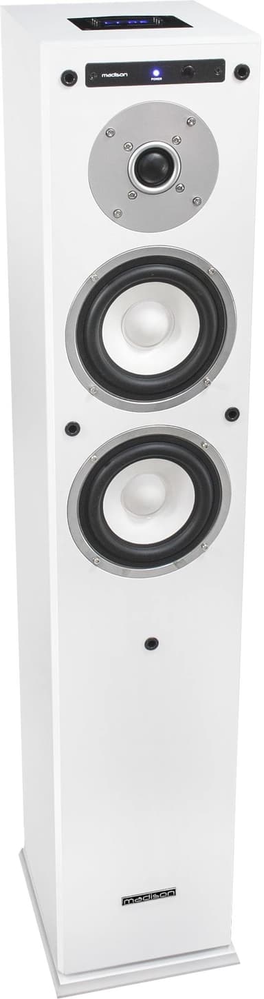 Active center column speaker w. Usb, sd-card & bluetooth - 120w white