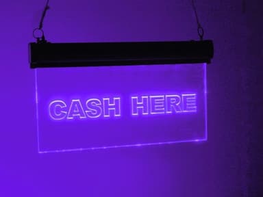 Eurolite cash here sign rgb