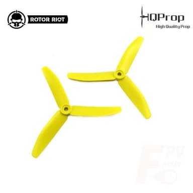 Hq triple prop 5x4x3 rotor riot yellow (1cw+1ccw)