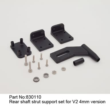 Jw830110 rear shaft strut support set for v2 4mm