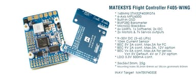 Mateksys f405-wing flight controller