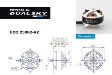Dualsky ECO 2306C V2 2300KV 30gram