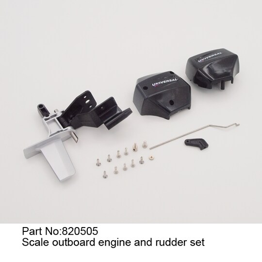 Jw820505 scale outboard engine and rudder set
