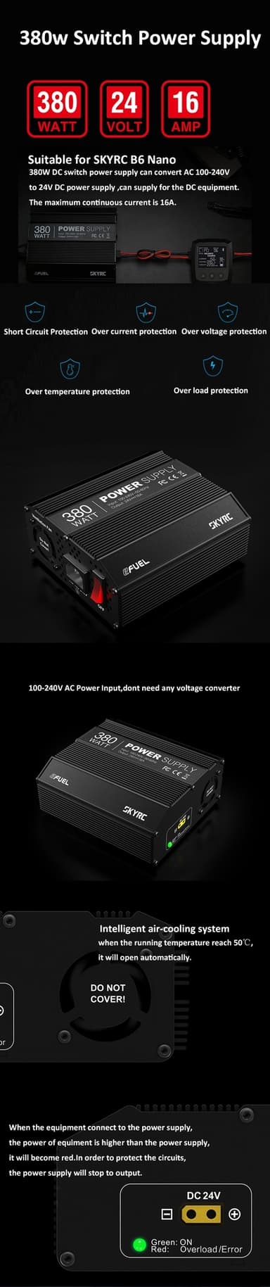 SkyRC eFuel PowerSupply 16A/380W