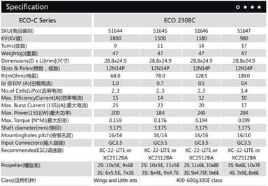 Dualsky ECO 2308C V2 1180KV 47gram
