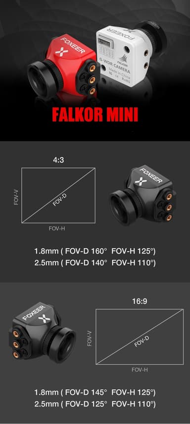 Foxeer falkor mini 1200tvl black