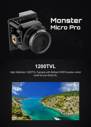 Foxeer monster micro pro 16:9 fpv camera red