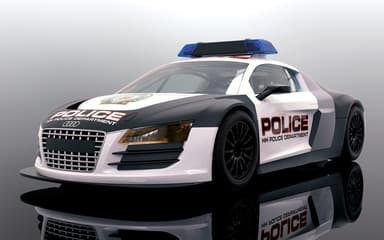 Scalextric audi r8 police car