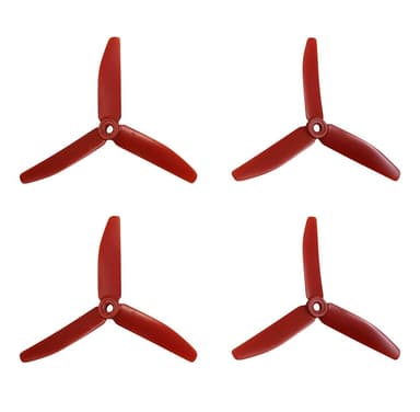 Hq triple prop 5x4x3 mr steele red  (2cw+2ccw)